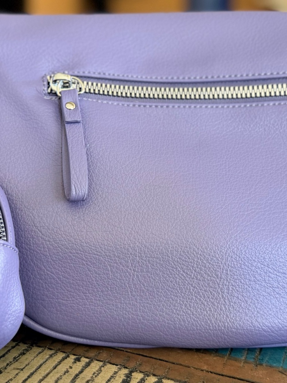 Iris & Rainbow June Best Version Cloud Purple Faux Leather Bag w/Coin Purse - Picture 3 of 4
